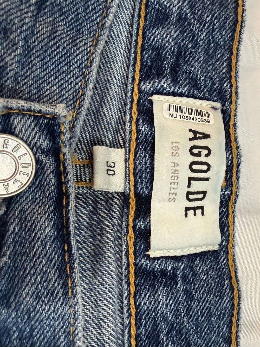 Agolde Riley High Rise Straight Crop In Frequency Size 30 - Picture 5 of 14